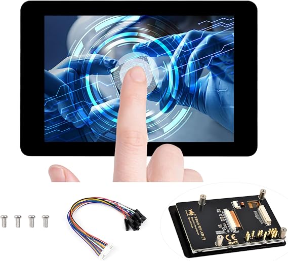 3.5inch Capacitive Touch Display Compatible with Pi 5/4B/3B+/3B/Pico W/Pico 2W/ ESP32 , IPS LCD Screen, 320480 Resolution, 262K Color, Pigo Pin Header and GH1.25 13PIN Cable Two Connection Ways