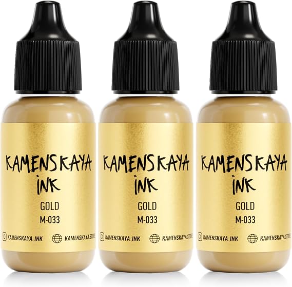 KAMENSKAYA Metallic Alcohol Ink Set: Gold Alcohol Ink, 3 pcs 0.51 fl oz (15 ml) Each