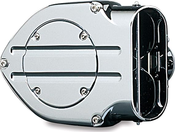 Kuryakyn 9995 Hypercharger Air Cleaner/Filter with Blood Groove Design Trap Door for 1991-2006 Harley-Davidson Motorcycles, Chrome