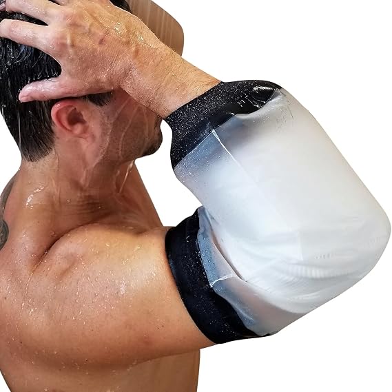 FIGHTECH PICC Line Shower Cover Upper Arm Waterproof Sleeve Length 11 in | Fits Biceps 8-14 in Waterproof Sleeve keeps PICC Lines, IVs, Casts, Bandages, Wounds Dry while Showering - Comfortable Fit