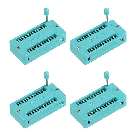 PATIKIL Universal IC Test ZIF Socket 24 Pin 2.54mm Pitch for Microcontroller, Chip, Breadboard, Program IC's, 4 Pack