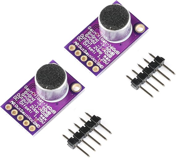 3Pcs MAX9814 Microphone Amplifier Module Electret Microphone Amplifier Module MIC Microphone Sound Amplification Microphone Head Sensor Auto Gain Control Release Ratio Low THD for Arduino