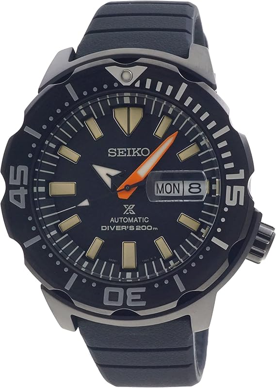 Seiko Men's SRPH13K1 Prospex Divers Watch, black, strip