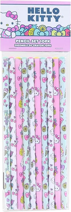 Hello Kitty Fruit 10 Piece Pencil Set