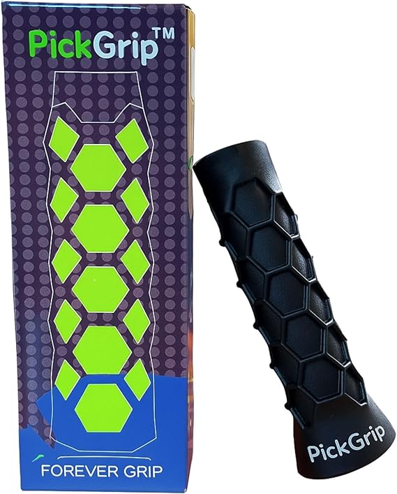 PickGrip Pickleball Paddle Enhanced Grip Bonus Overgrip Shock Absorbing Comfort Control Anti Fatigue Replacement Vibration Dampening Tennis Elbow Performance Handle
