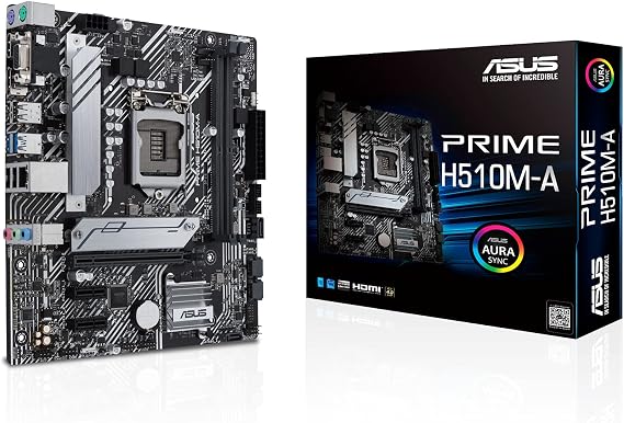 ASUSTek Intel 10th and 11th Gen CPU Support LGA1200 H510 Chipset MicroATX Motherboard PRIME H510M-A