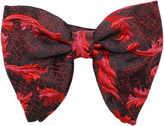 LEVAO Men's Vintage Jacquard Oversized Bow Tie Formal Tuxedo Bowtie