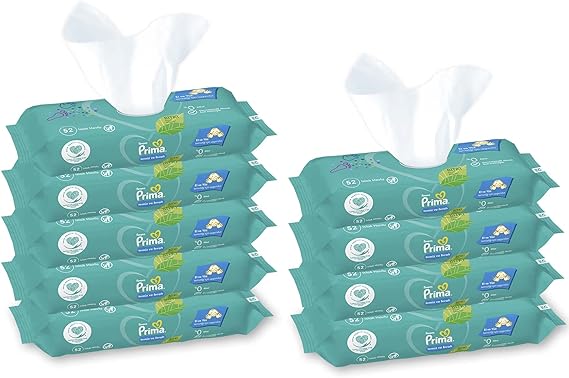 Pampers Prima Clean and Spacious Wet Wipes 9 Pack 468 sheets Wet Wipes