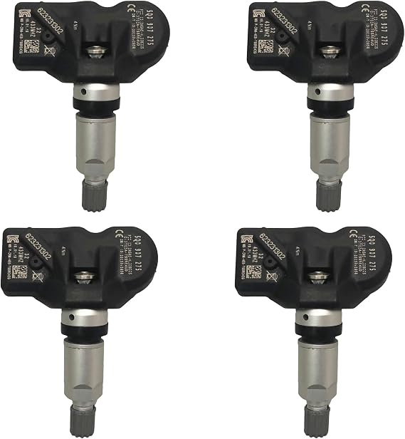 Qty(4) Tire Pressure Sensor TPMS Compatible with AUD-i A3/A6/A7/A8/TT/Q3/Q5/Q7/RS3/RS4/RS5, VW Passat/Beetle/Touareg/Tiguan/Golf, Porsch-e 718/911/Boxter4/Cayenne/GT3/Macan 5Q0907275B