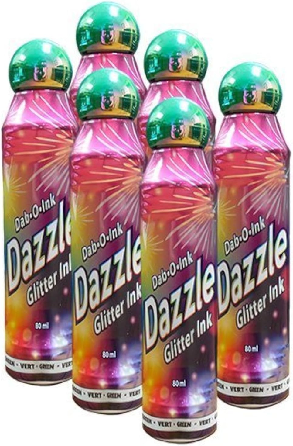 Dazzle Six Pack 3oz Green Bingo Dauber