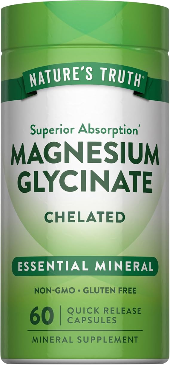 Nature's Truth Magnesium Glycinate Capsules | 200mg | 60 Count