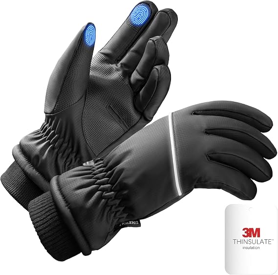 Winter Gloves Men Women Made with 3M Insulation,20F GEANI-TEX Waterproof Windproof Gloves for Cold Weather, with Extended Cuffs & Touchscreen Fingers