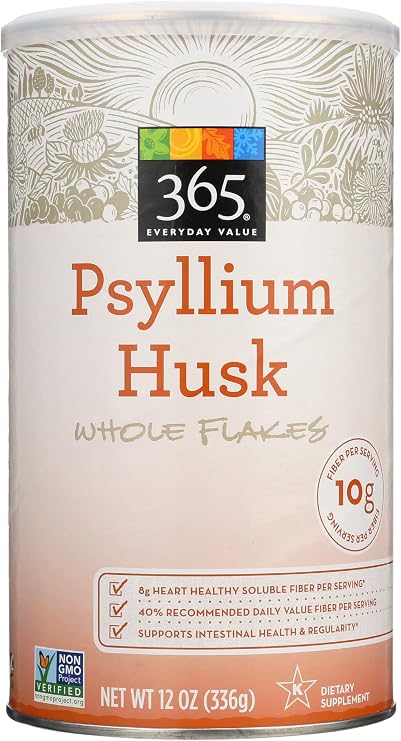 365 Everyday Value, Psyllium Husk Whole Flakes , 12 Ounce