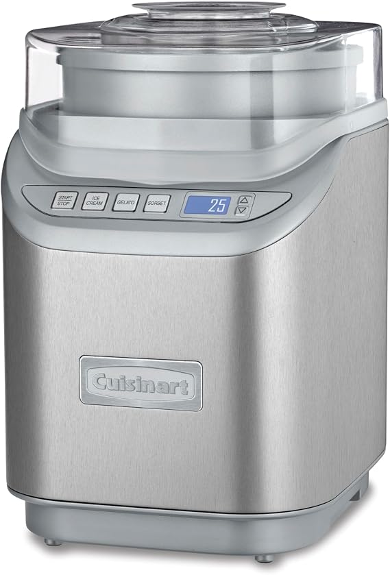 Cuisinart Ice Cream Maker Machine w/Countdown Timer, 2 qt, ICE-70P1