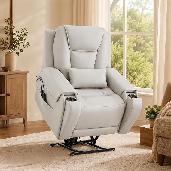 Electric Power Lift Recliner Chair (Grey)