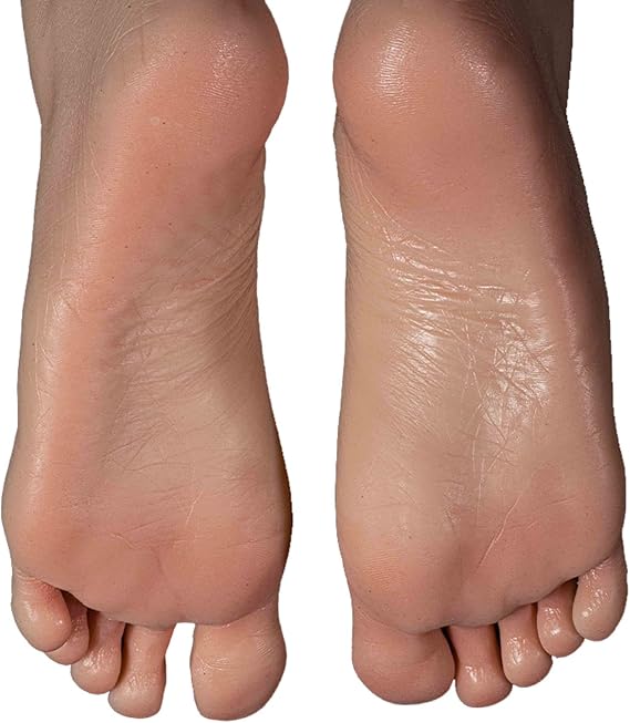Female Foot Model,Foot Fetishes Feet Fetish Soft Silicone 1:1 Practice Fake Foot Model for Nail Art Training Foot Wrinkles on The Soles of The Feet Life Size (Size : 2PCS)