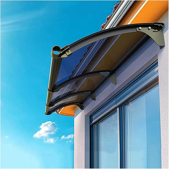 Window Awnings Canopies,Awning for Door Entrance,Modern Polycarbonate Overhead Door Awning,Front Doors Windows Overhang Awning,UV Rain and Snow Protection Door Awning(90x120cm/35.4x47in)