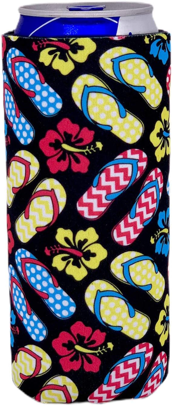 Flip Flop Pattern Slim Can Coolie (1)