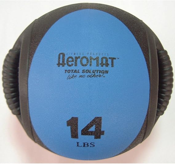 14 lb. Dual Grip Medicine Ball Black/Blue