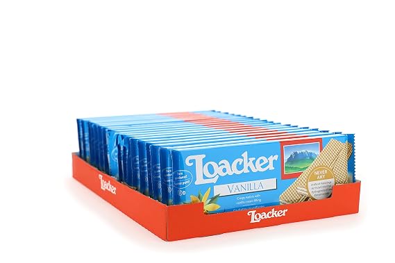 Loacker Premium Vanilla Wafers, 175g/6.17oz., pack of 18