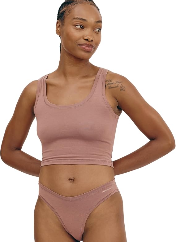 Organic Basics Women's Flex Crop Scoop Neck Tank Top