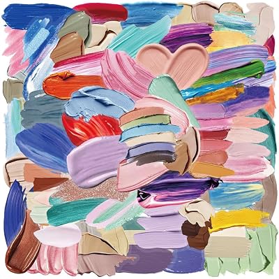 60pcs Cute Palette Shapped Stickers Scrapbook, Self-Adhesive Waterproof Vinyl Sticker for Laptops, Aesthetic Decor Journal Stickers Planner Accessories for Luggage, Water Bottles