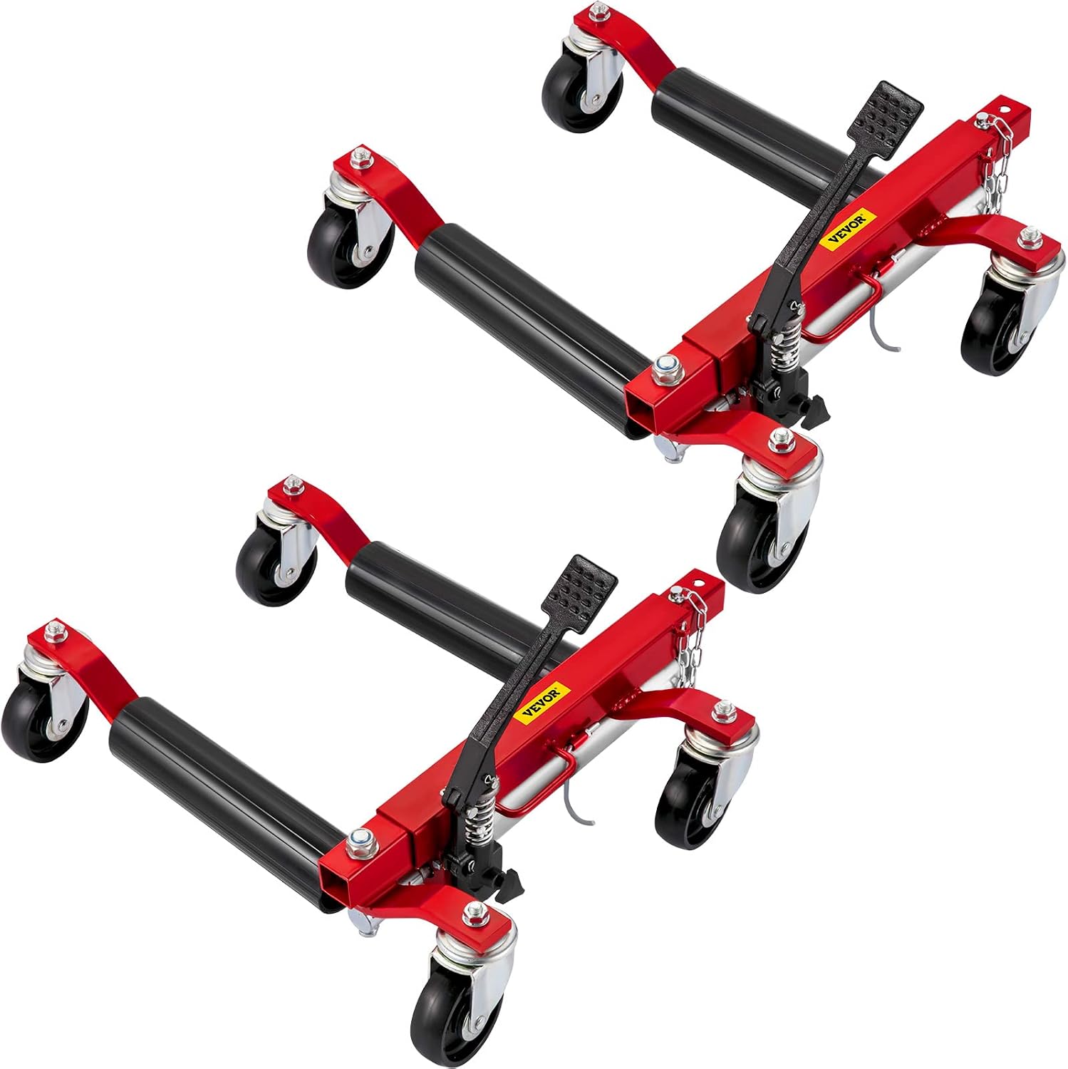 VEVOR Wheel Dolly, 2pcs Car Dolly, 1500 Lbs Capacity Car Jack Dolly, 12 Wheel Jacks for Cars, Vehicle Positioning Hydraulic Tire Jack, Heavy Duty Ball Bearings Skate for Vehicle Car Auto Repair