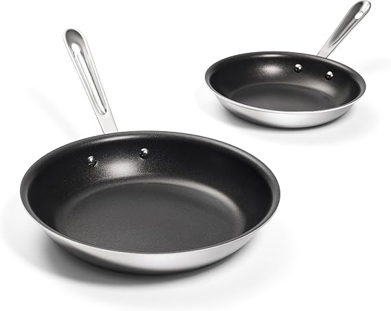All-Clad D3 Pro Nonstick Stainless, 2-Piece Fry Pan Set, Made in the USA