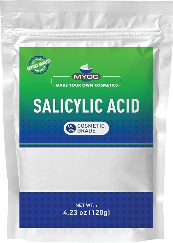 Salicylic Acid Powder (120 g / 4.23 oz) - Cosmetic Grade Beta-Hydroxy Ingredient for DIY Skincare Formulations