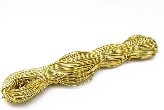 Decorative Thread Metallic Golden Bullions Wire Rough Purl Bullion by 1 Bundle with 50 Mtr