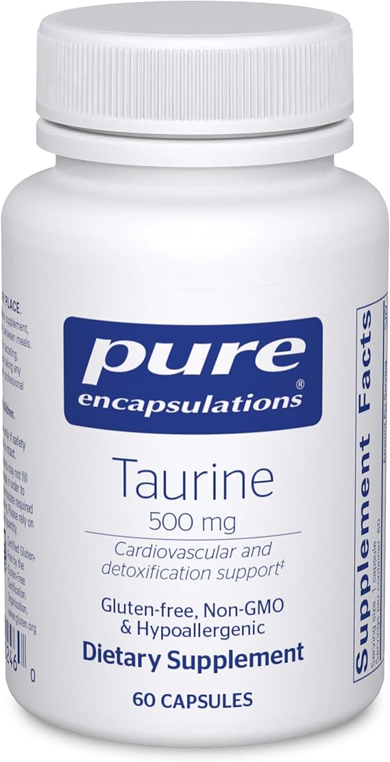 Pure Encapsulations Taurine 500 mg, 60 Capsules