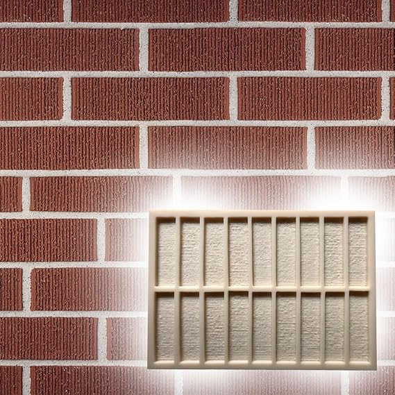 Brick Stone Concrete Mold BS 313/2 Reusable Rubber Form for DIY Patio, Garden, Pathway & Wall Panels (18 Mold Sections, Realistic Stone Pattern)