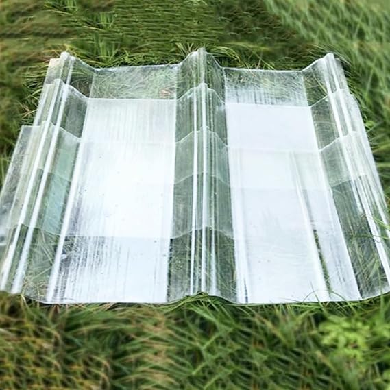 FRP Daylighting Panels,Corrugated Roofing Sheets,Storage Shed Roof Sheet,1.2mm Garage Roofing Covers,Roofing Cladding Replacement for Greenhouse,Rainproof/Transparent (8 Pcs,35x35in)