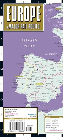 Streetwise Europe & Major Rail Routes Laminated Map (Michelin Streetwise Maps)