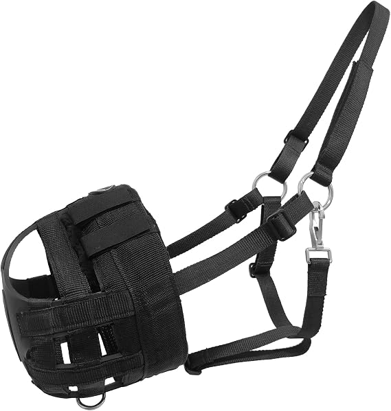 Breathable Grazing Muzzle for Horses with Adjustable Straps.