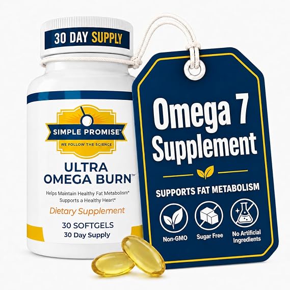 Ultra Omega Burn - Omega-7 Softgels for Women and Men - Palmitoleic Acid