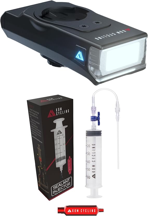 350 Lumens Quick Release Light + Tubeless Sealant Injector (Alloy)