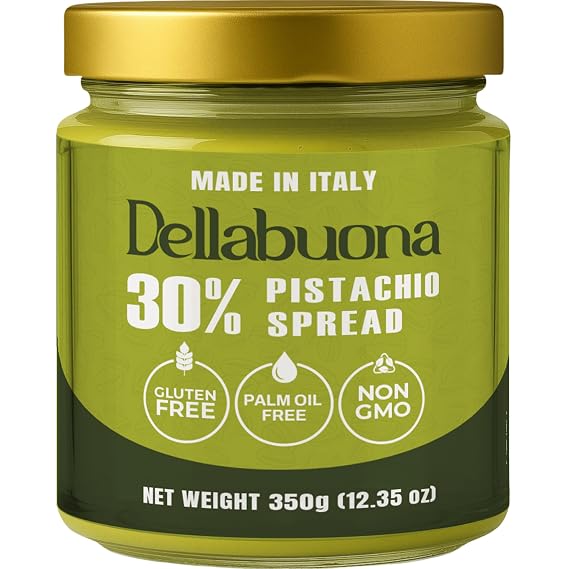 Pistachio Cream Spread 30% Pistachio 12.34oz Dubai Chocolate | Dellabuona