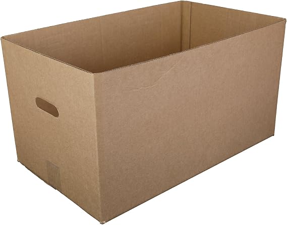 Kraft 22" x 13" x 12-1/2" Corrugated Handle Carry Out Box, Case of 25