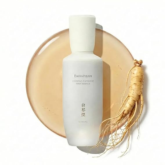 Ginseng Exosome First Essence | Hydrating, Targets Wrinkle & Dullness, Dark Spot Remover, Nourishing, glow serum, Barrier Supporting, korean Anti-Aging essence for face (100ml / 3.38 fl. oz.)