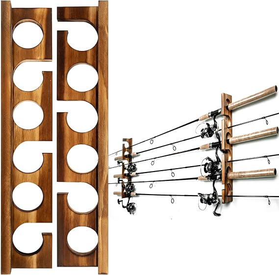 Ghosthorn Fishing Rod Holder,Wall or Ceiling Mounted Pole Rack Garage
