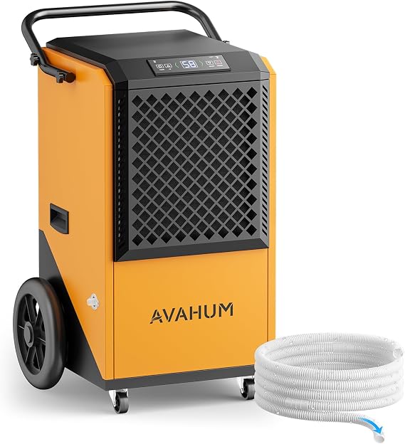 320 Pint Commercial Dehumidifier,9,000 Sq.Ft Industrial Dehumidifierfor Basement Warehouse,Large Heavy Duty Commercial Grade Dehumidifiers with Drain Hose, Auto Defrost,