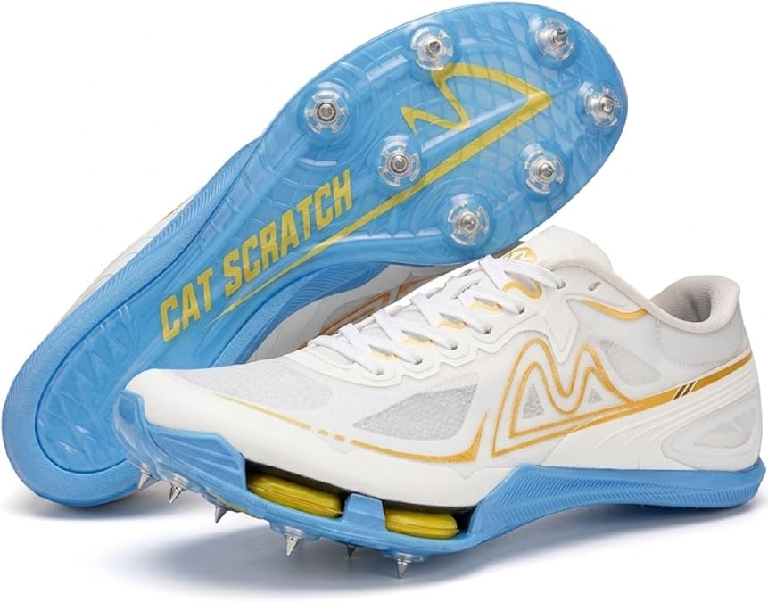Track and Field Spikes Shoes for Men Women Kids, Air Cushion Running Track Spikes Sneakers with Full-Length Carbon Plate for Racing and Jumping