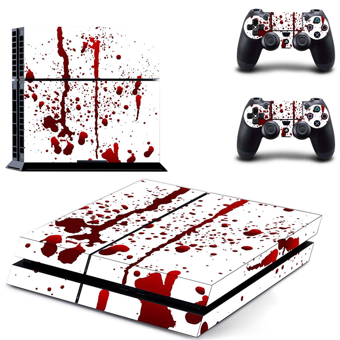 Adventure Games - Bloody Horror - Playstation 4 Vinyl Console Skin Decal Sticker  2 Controller Skins Set - Compatible with PS4 ORIGINAL Gaming Console