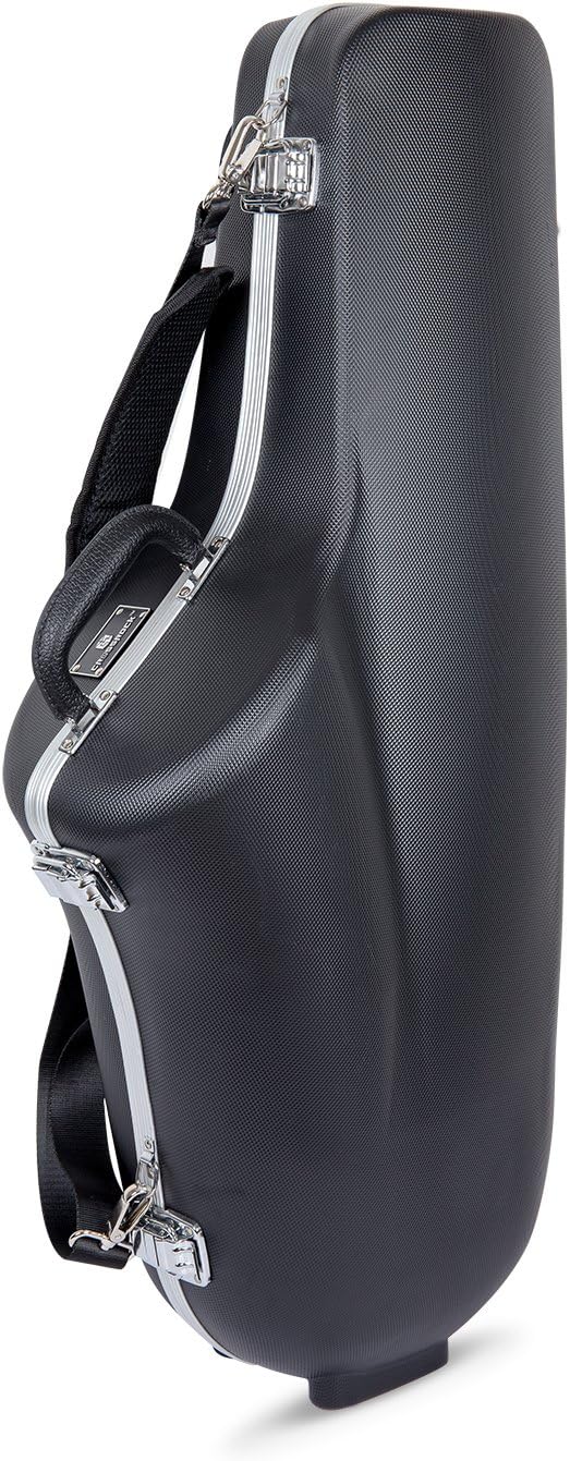 Crossrock Tenor Saxophone Case, ABS Molded Hard Shell Case, Black