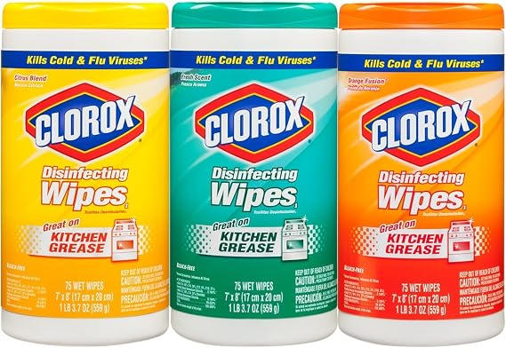 Clorox 75 Count Wipe, Pack of 3
