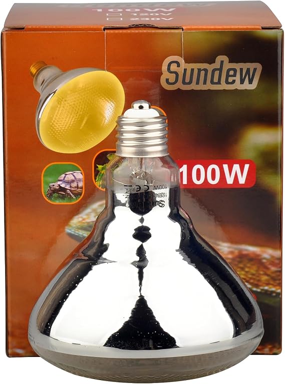 Sundew Mercury Vapor UVB Reptile Bulb, PAR38 120V E26 Clear Glass Maximum-Intensity UVB (160, Watts)
