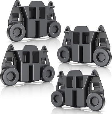 W10195417 Upgraded 4 Pack Dishwasher Replacement Wheels - Lower Rack Wheels Compatible with Whirlpool, GE, Kenmore - Replaces AP4538395, PS2579553,WPW10195417, AH2579553, EA2579553