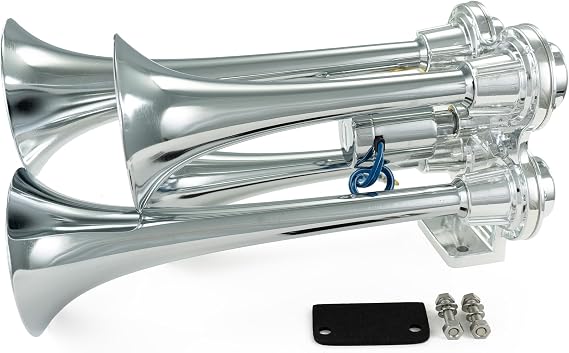 HornBlasters Bullet Air Horn Only - 4 Chrome Trumpets