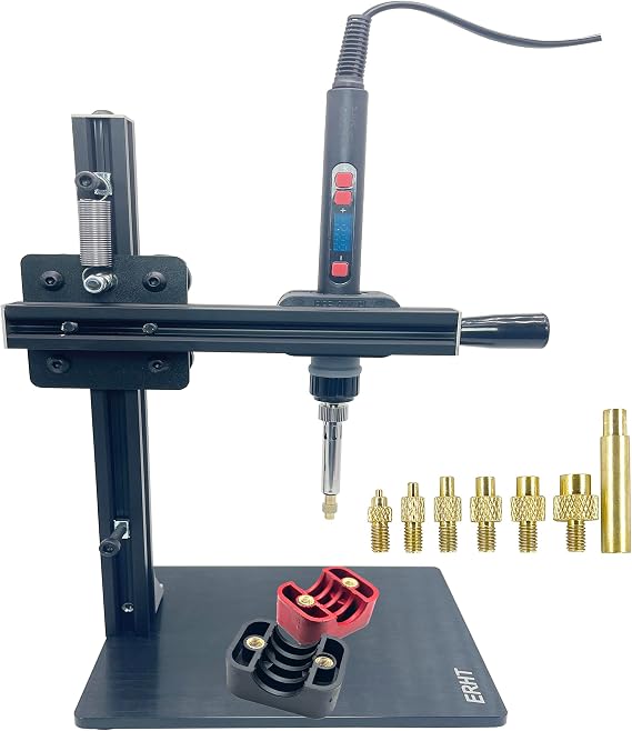 Heat Set Insert tip Tool Vertical Heat Pressing Machine Heat Brass Inserts 3D Printing Thread Knurled Nut M2 M2.5 M3 M4 M5 M6 (Heat Set Insert Tool)